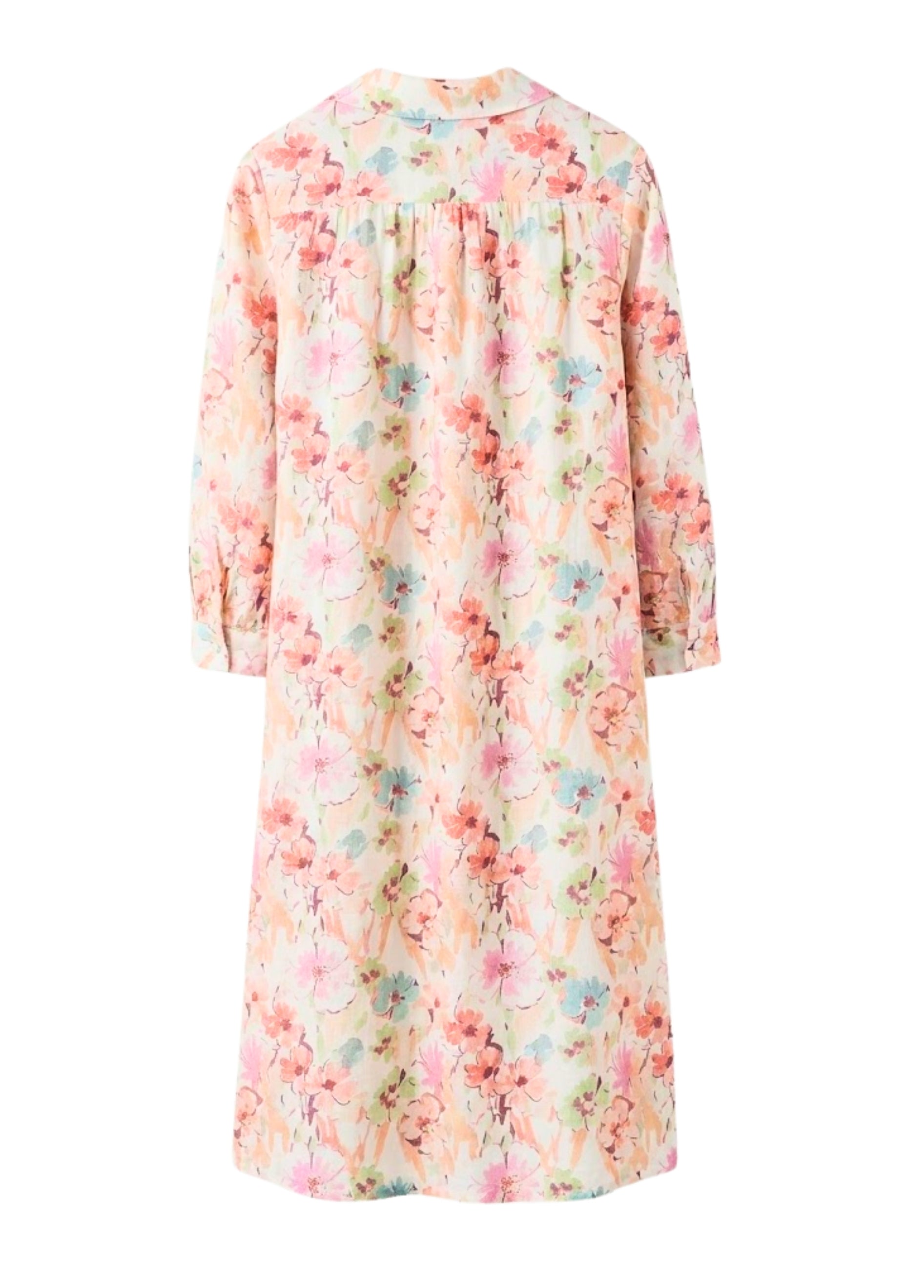Floral Printed Linen Dress