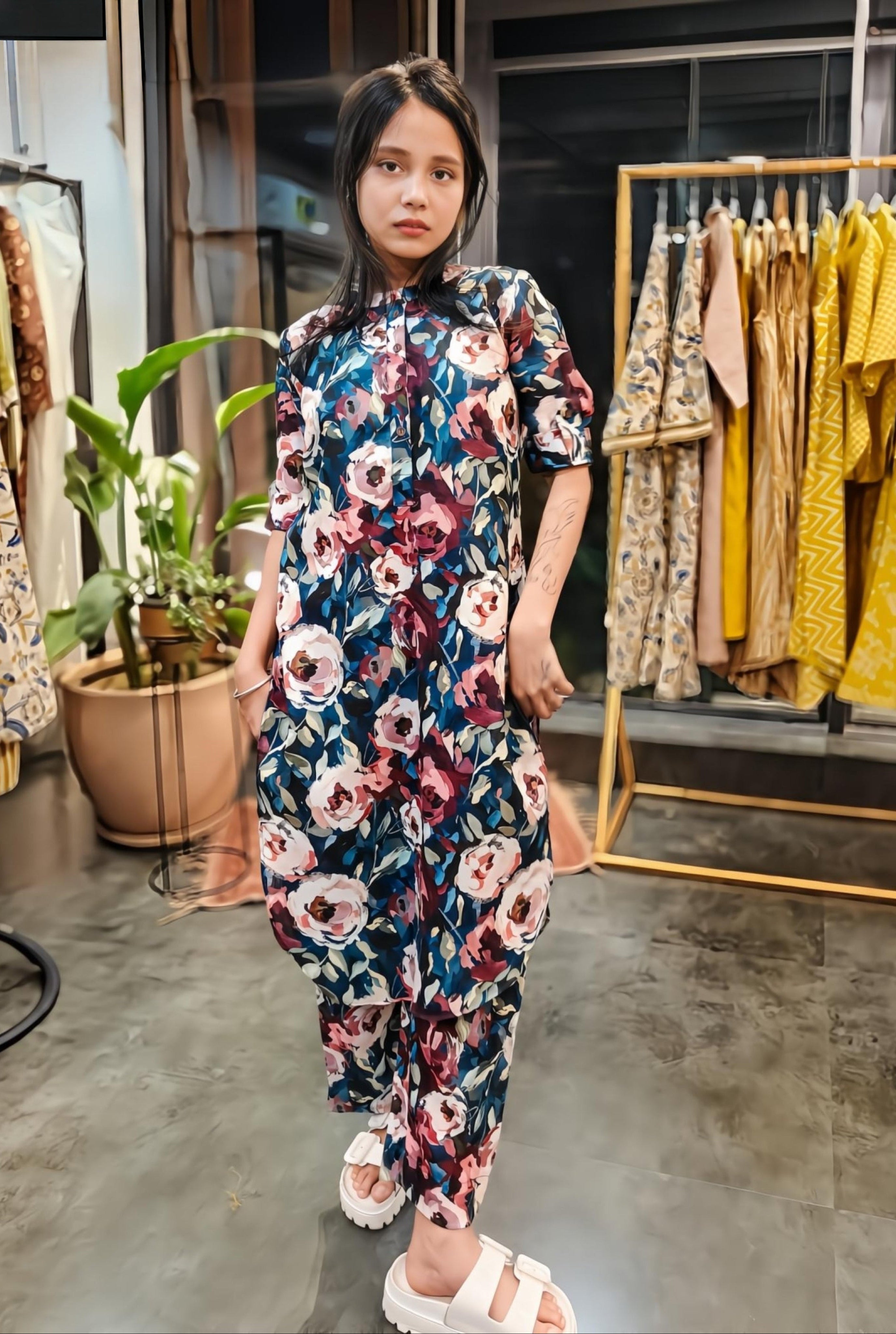 Printed Linen Co-ord Set 