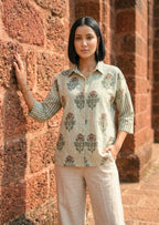 Printed linen shirt women Gurugram online