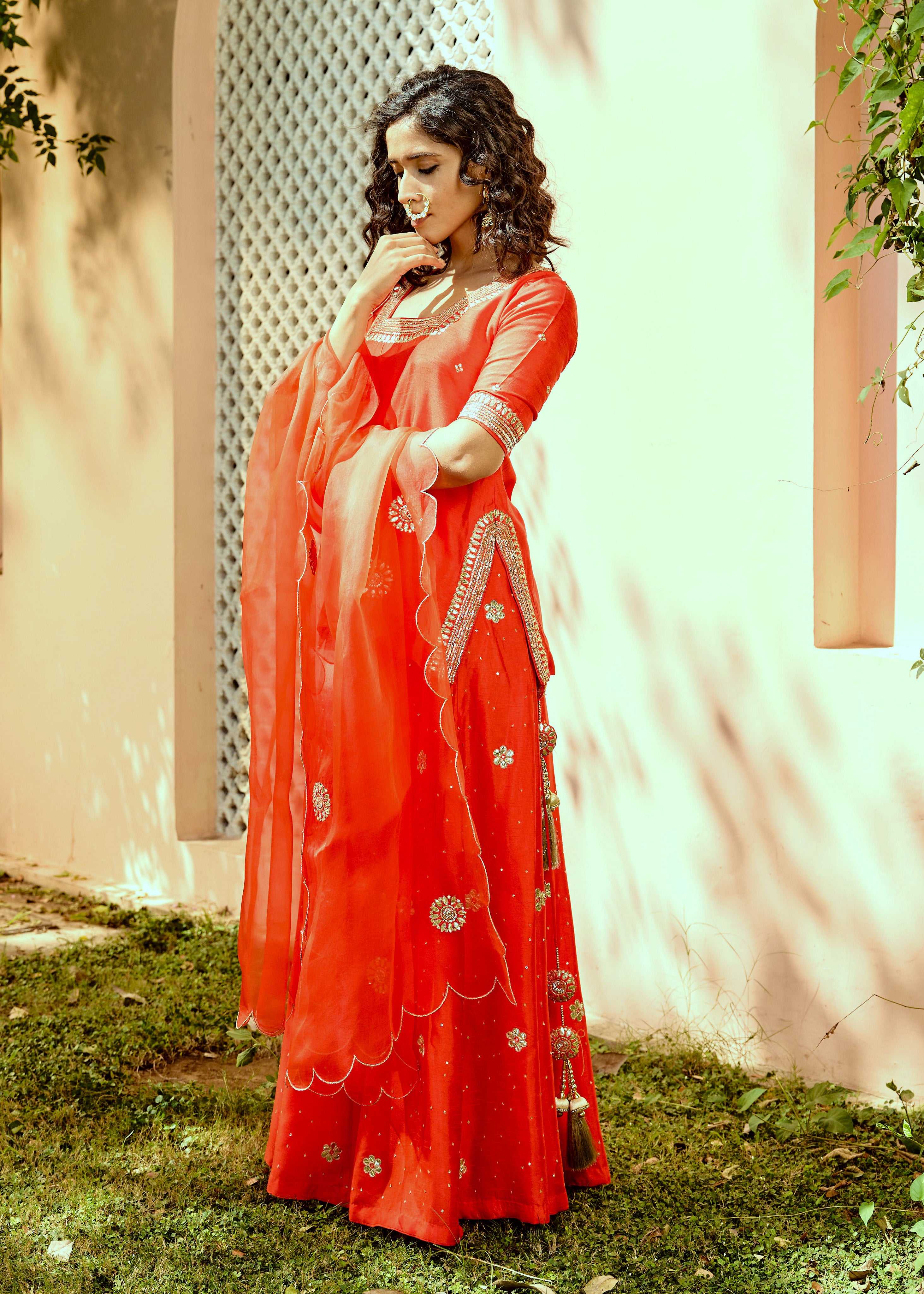 Mastaani Sharara Set - Red