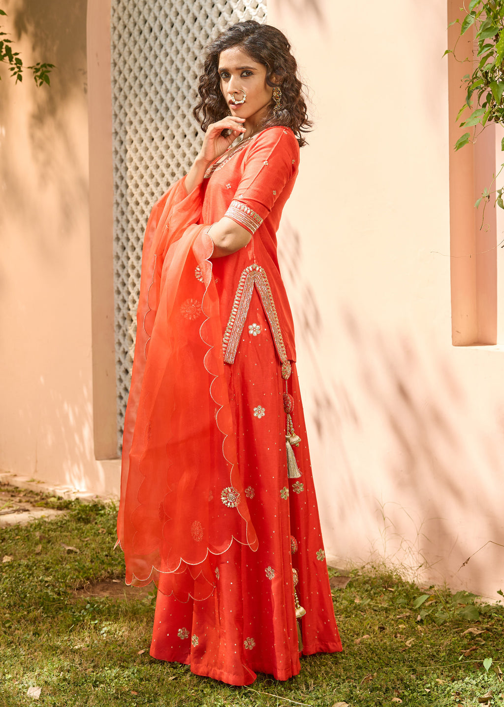 Mastaani Sharara Set - Red