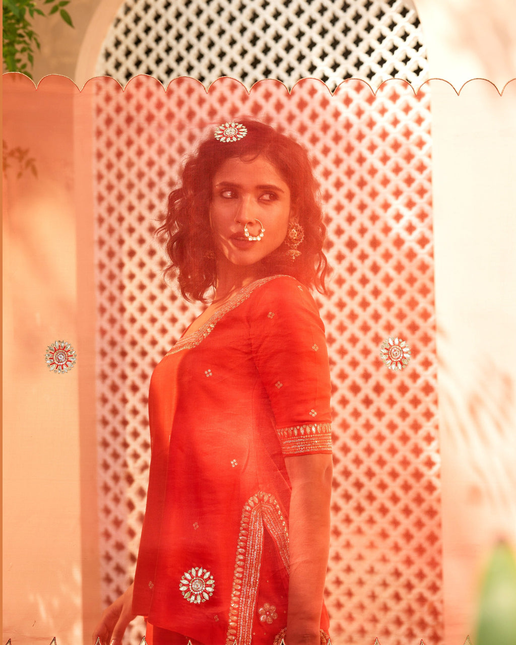 Mastaani Sharara Set - Red