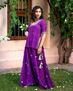 Mastaani Sharara Set - Purple