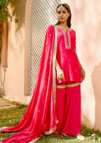 Mastaani Sharara Set - Rani Pink