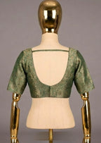 Green Banarasi Brocade Silk Blouse