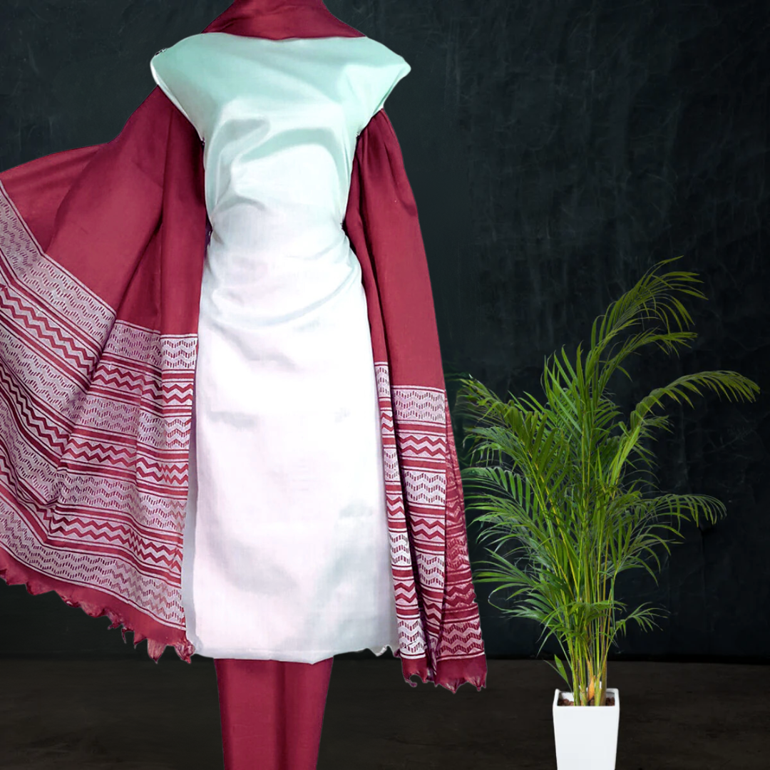 "Lightweight and Breathable Tussar Silk Suit - Bbaawri"