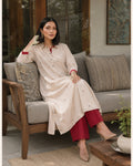 Ivory Handloom Cotton Kurta Set
