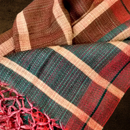 Handwoven Silk - Eri Spun Stoles _Multicolor