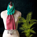 Handwoven Silk - Eri Spun Stoles _Green