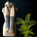 Handwoven  Eri - Tussar Silk Shawl/Stole_ Beige