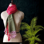 Handwoven Silk - Eri Spun Stoles _Pink