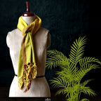Handwoven Silk - Eri Spun Stole _ Yellow