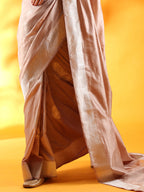 Beige Kataan Silk Saree with Beautiful Butterfly Motifs