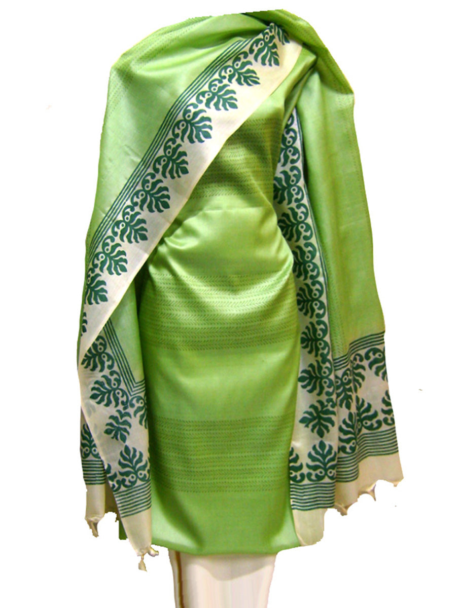 Hand Block Printed Tussar Silk Ensemble BBETU11