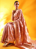 Light Pink Pure Katan Silk Banarasi Handloom Saree